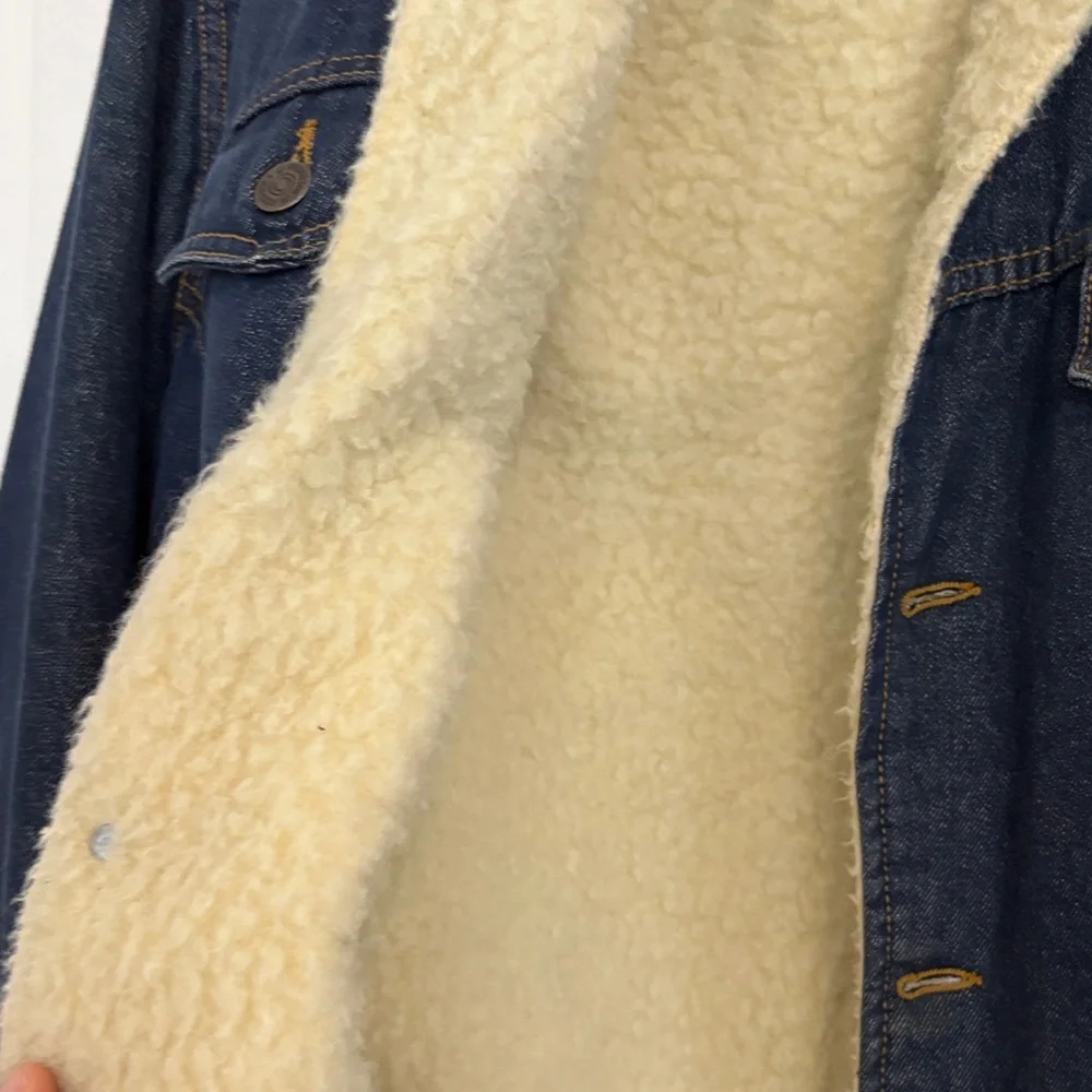Vintage Sherpa Lined Sears‎ and Roebuck Denim Jacket